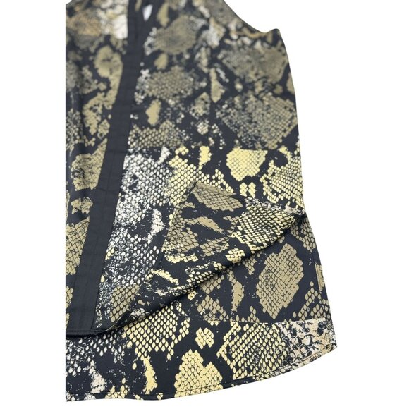 Kenneth Cole Size S Womens Sleeveless Snake Print Blouse With Keyhole Back - Picture 5 of 7